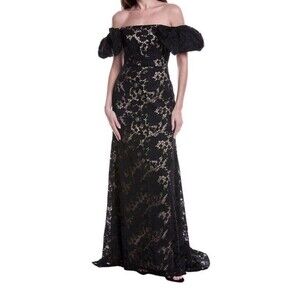 Rene Ruiz Collection $399 Womens Floral Lace Gown Size: 4 NWT
